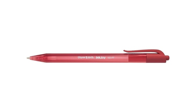 Red Paper Mate Inkjoy 100 Retractable Pen