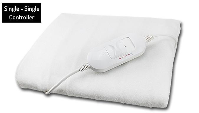 Winter Warm Electric Under Blanket - 3 Sizes, Single or Dual Controller