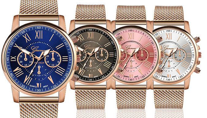 Geneva Stainless Steel Dial Watch - 4 Colours Geneva Stainless Steel Dial Watch - 4 Colours