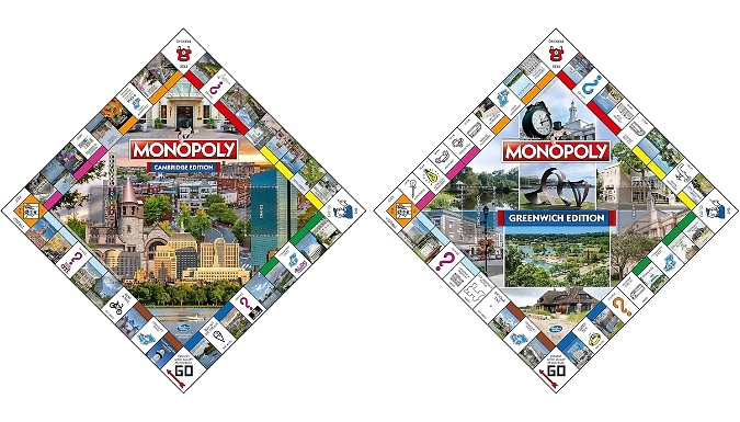 Monopoly Boards City Edition - Greenwich or Cambridge