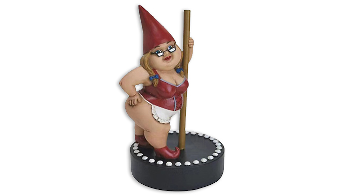 1 or 2 Pack Naughty Dancing Garden Gnome Ornament - 2 Sizes