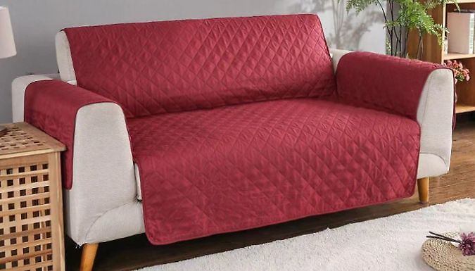 Anti-Slip Quilted Protective Sofa Cover - 11 Colours & 3 Sizes