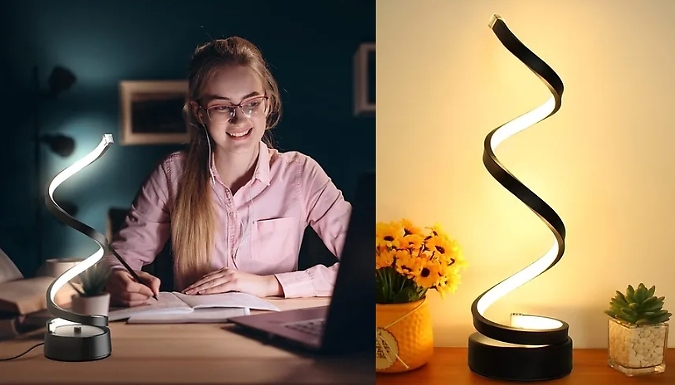 3-Colour Dimmable LED Spiral Lamp at Go Groopie