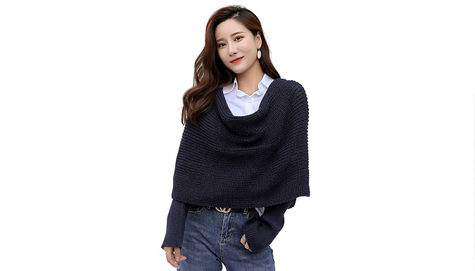 Plush Scarf Shawl with Sleeves - 3 Colours