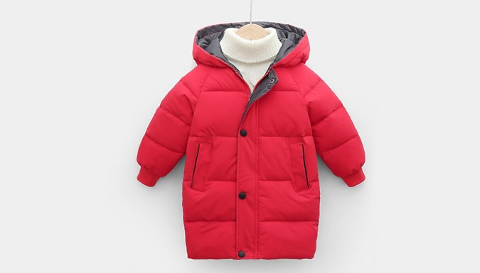 Kids' Thick Padded Winter Parka-Style Jacket - 6 Colours & 6 Sizes