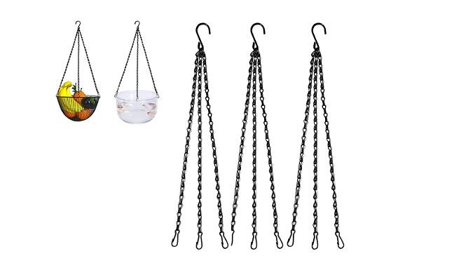 3-Piece Hanging Flower Basket Chains at Go Groopie