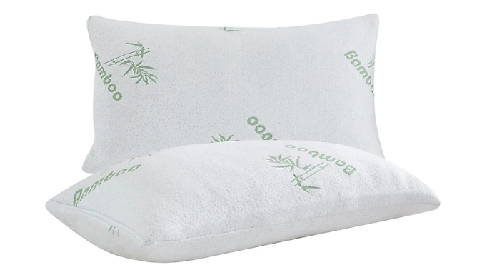 Bamboo Memory Foam Pillow - 1 or 2-Pack