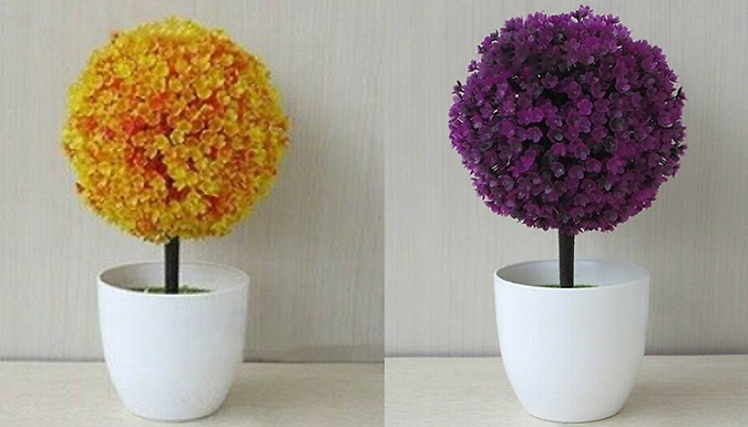 Outdoor or Indoor Artificial Ball Tree Potted Plant - 5 Colours