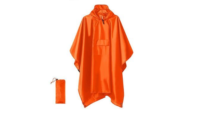 Travel Hooded Poncho with Pocket - 5 Colours