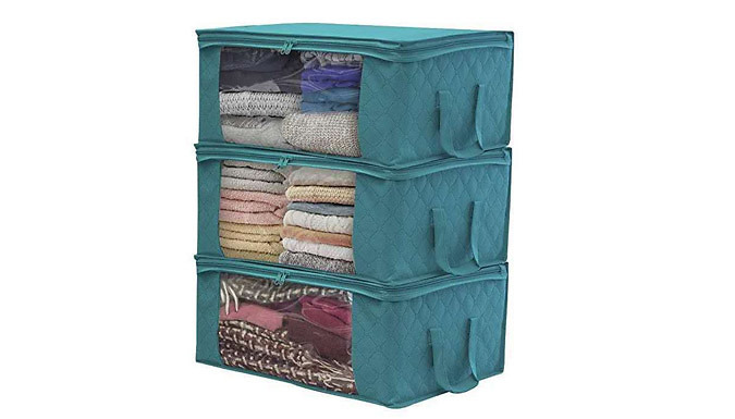 1, 2 or 3 Pack of Anti-Dust Clothes Storage Bag - 3 Colours