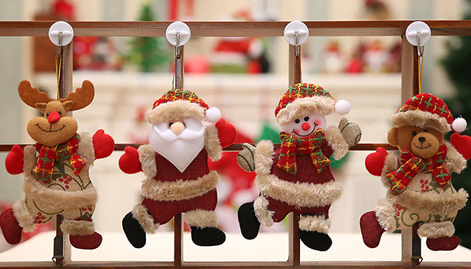 4-Pack Christmas Tree Hanging Decorations
