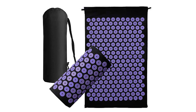 Acupressure Meditation Mat with Pillow & Bag - 5 Colours