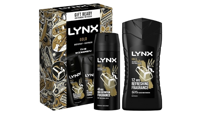 Lynx Gold 'The Wingmen' Body Wash & Body Spray Gift Set - 1, 2, 3 or 4 Packs