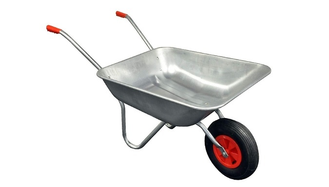 65L Heavy Duty Galvanised Steel Wheelbarrow