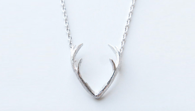 Reindeer Antler Pendant Necklace - 2 Colours