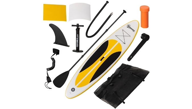 Outsunny Inflatable Stand-Up Paddle Board & Accessories