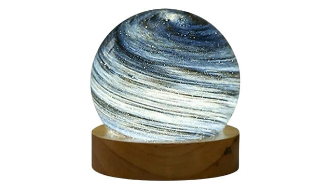 LED Galaxy Crystal-Ball-Style Night Light - 10 Styles