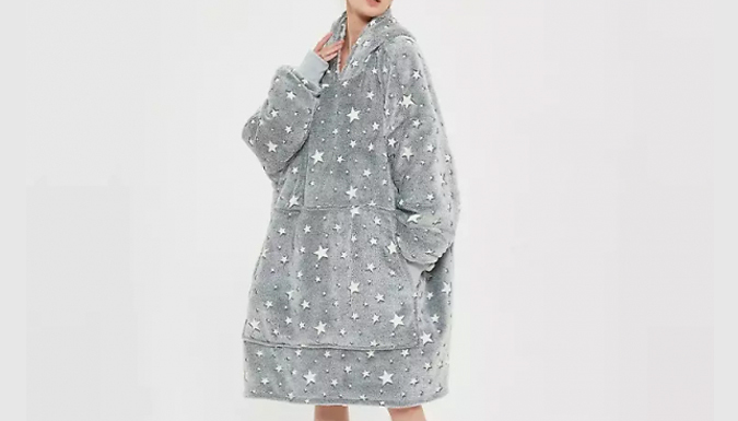 Glow-In-The-Dark Fluffy Blanket Hoodie - 5 Designs