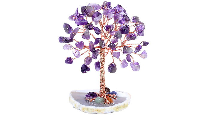 Crystal Tree on Agate Slice Base - 4 Colours