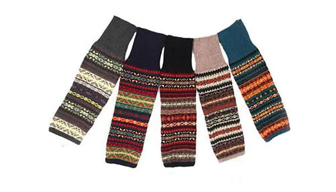 Women's Bohemian Knitted Thick Leg Warmers - 5 Colours