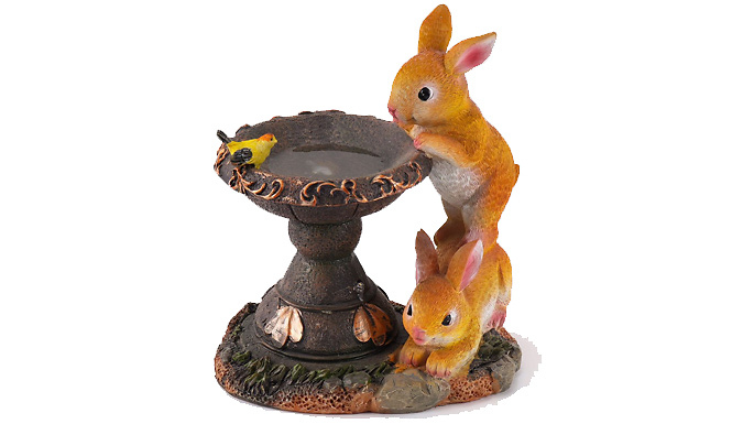 Solar Garden Bird Bath Animal Statue Light - 2 Designs