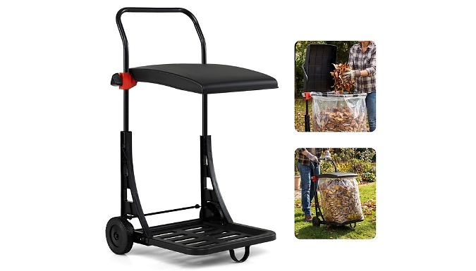 Garden Waste Rubbish Bag Holder with Wheels