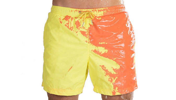 Men's Colour-Change Beach Shorts - 4 Colours & 4 Sizes