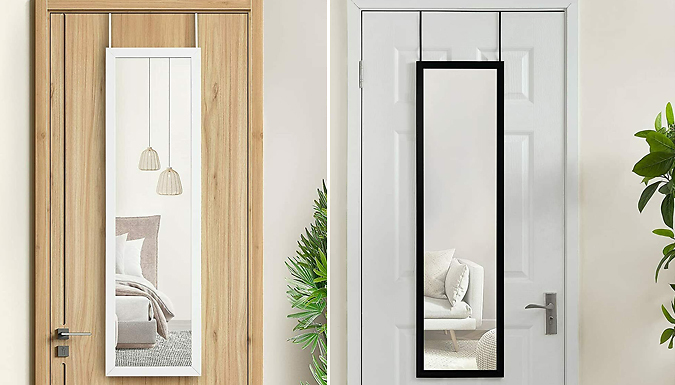 Over the Door Full Length Mirror - 2 Colours