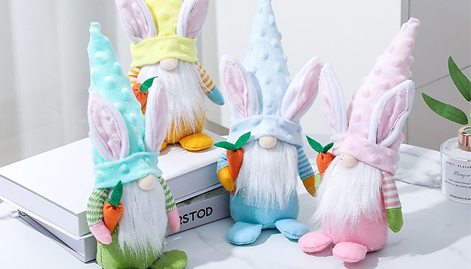 1, 2 or 4 Bunny Plush Gnomes - 4 Colours