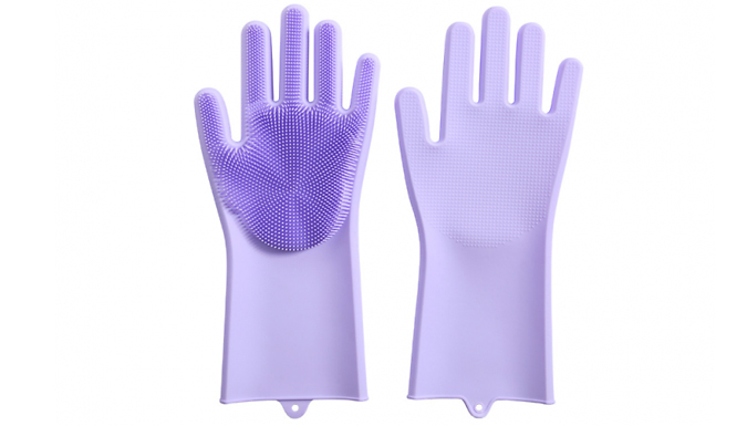 Silicone Textured Dish Washing Gloves - 3 Colours