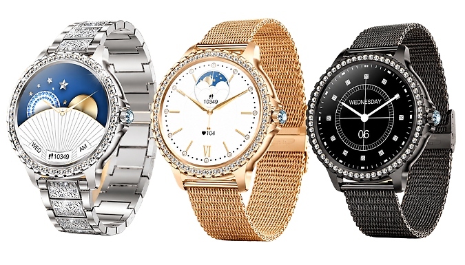 Go Groopie Gomoro Bluetooth Wellness-Tracking Smart Watch - 3 Colours, 2 Straps