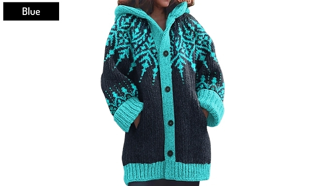 Chunky Knit Snowflake Cardigan - 3 Colours, 8 Sizes!