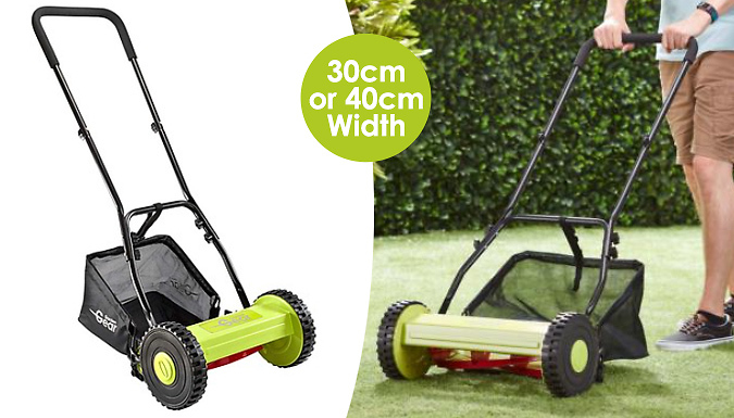 Manual Push-Roller Lawn Mower - 2 Options