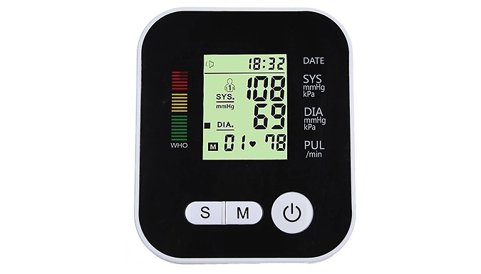 4-in-1 Blood Pressure Monitor with LCD Display + Voice Function