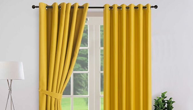 2-Pack of Blackout Curtains - 7 Sizes & Colours at Go Groopie