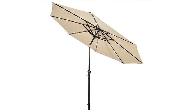 3M Tilt and Crank Parasol with Solar Power LED Lights