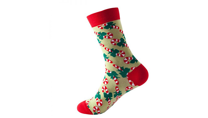 Christmas Candy Cane Socks - 1 or 2 Pairs