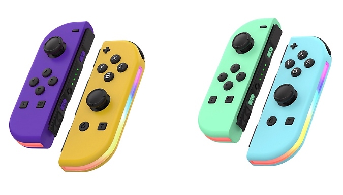 Wireless Controller with RGB Light For Switch - 5 Colours