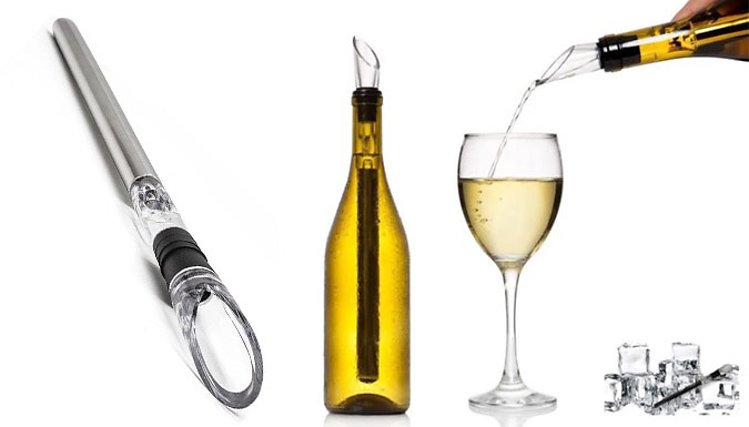 Wish Whoosh Offers 3-In-1 Stainless Steel Wine Cooler Stick Pourer