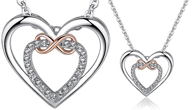 Swarovski Elements 'Infinity' Heart Necklace at Go Groopie