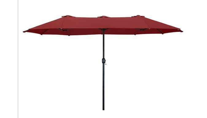 Giant Twin Parasol with Crank