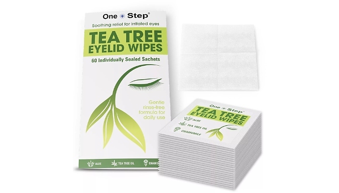 60 Individually-Sealed Tea Tree Wipes - Multiuse!