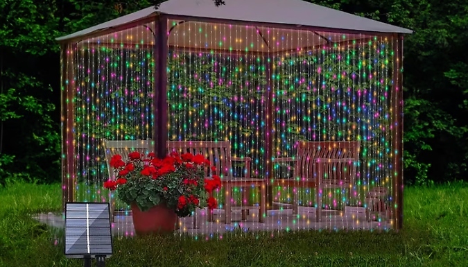 Solar-Powered Curtain String Lights - 3 Sizes, 3 Colours!
