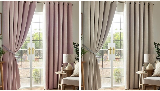 Chenille Blackout Curtains - 5 Colours & 10 Sizes