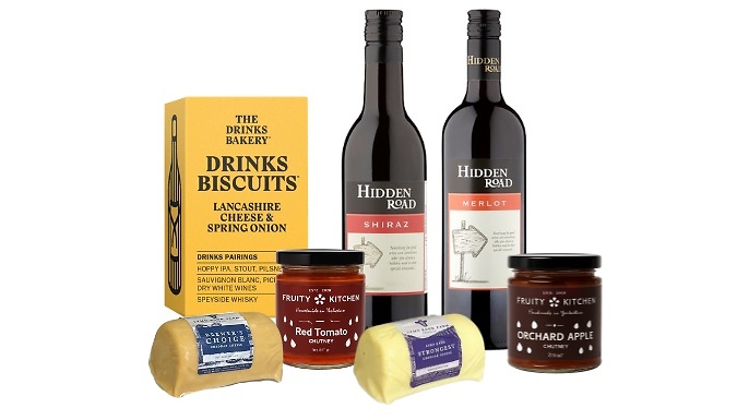 Classic Cheese and Red Wine Hamper Gift Box