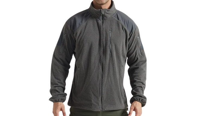 Men's Tactical Stand Collar Fleece Jacket - 2 Styles, 4 Colours, 6 Sizes!