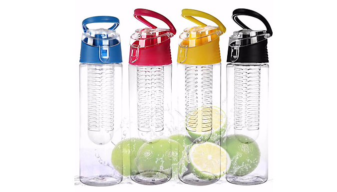 800ml Fruit Infusion Water Bottle - 8 Colours