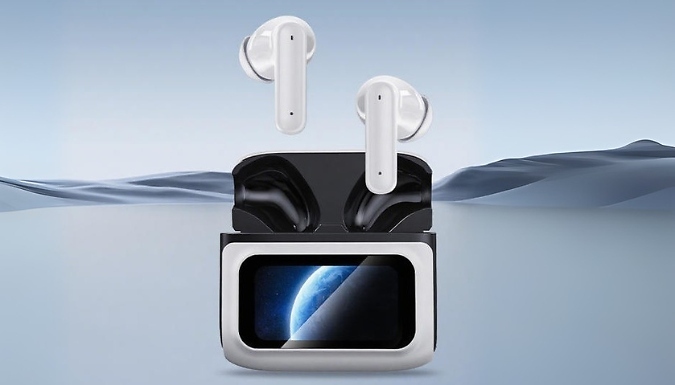 In-Ear Bluetooth Earbuds with Touch Screen Case - 2 Colours