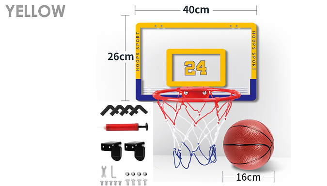 Kid's Indoor Basketball Hoop Rack Set - 3 Colours