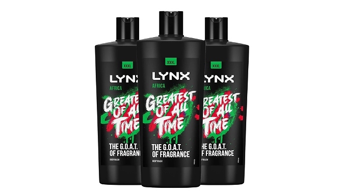 3 or 6-Pack of 700ml Lynx Shower Gel - 3 Options